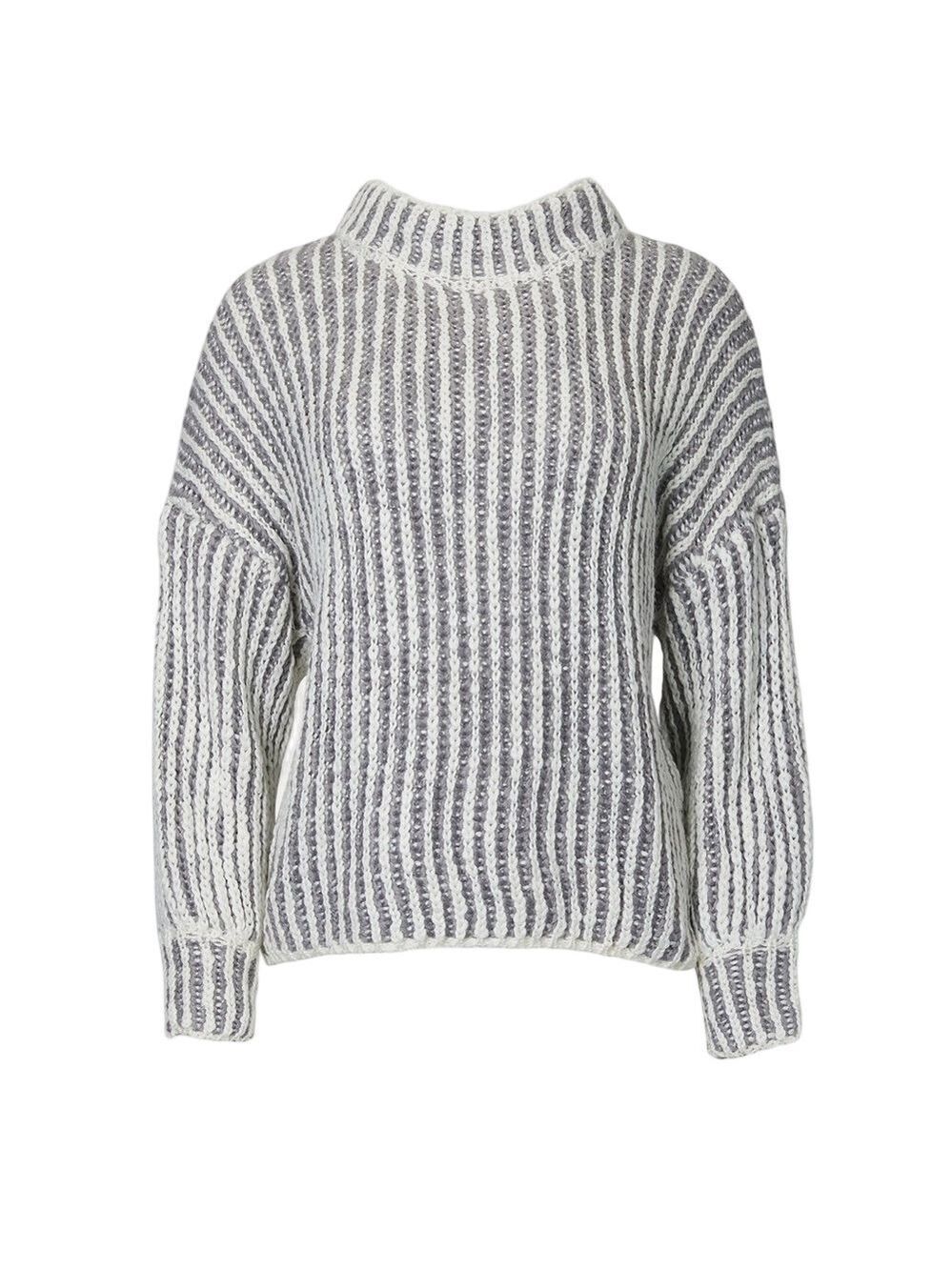POL Woman’s Medium Mock Neck Sweater Blouson Sleeves